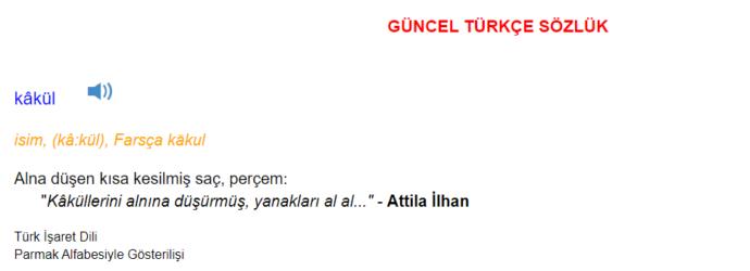 kakül tdk