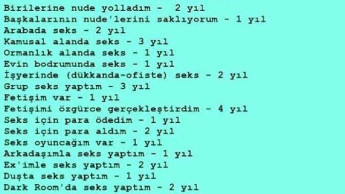 Seks yapmak suç olsaydı kaç yıl yatardınız?