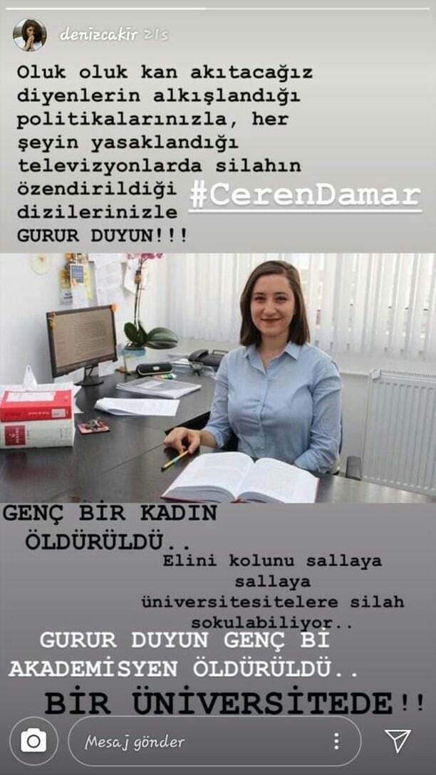 Denız Çakır'dan açıklama. Ne düşünüyorsunuz?