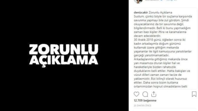Denız Çakır'dan açıklama. Ne düşünüyorsunuz?