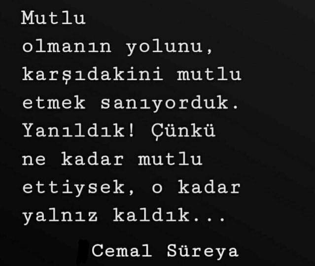 Cemal Süreya'nın, en sevdiğiniz sözü hangisi?