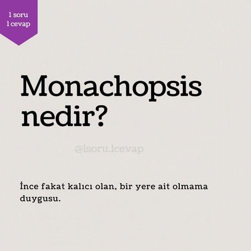 Monachopsis nedir biliyor musunuz? İçten içe kendinizi böyle bir durumda hissettiğiniz oluyor mu?