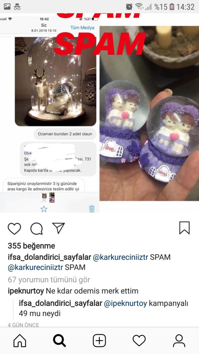 İnstagramdan alışveriş yaptım. Sizce dolandırılmış olabilir miyim?