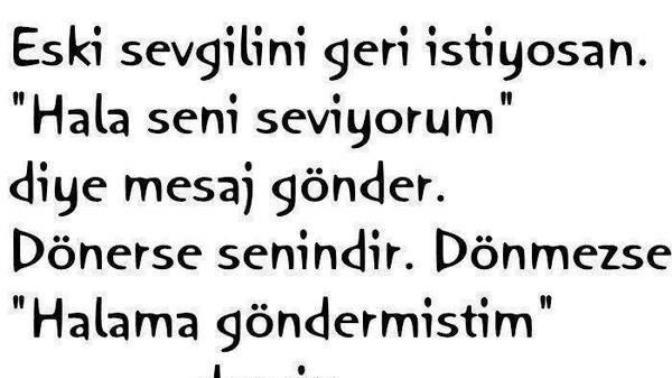 Eski sevgiliniz "özledim" yazsa, ne yaparsınız?