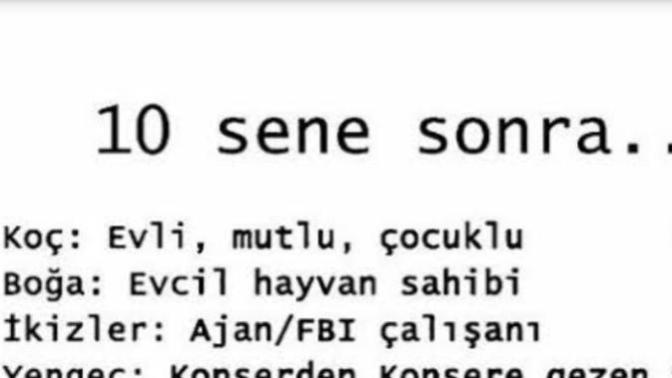 Burçların 10 sene sonra ki hali nasıl?