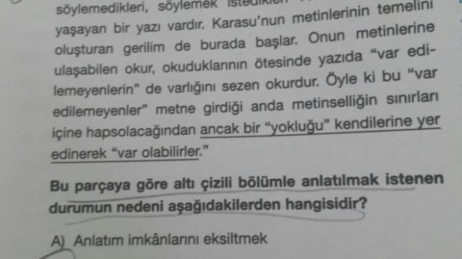 Paragraf sorusuna  bir  bakar misiniz?