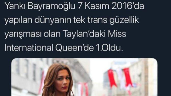Dünyanın en güzel Trans bireyi seçilen Yankı Bayramoğlu hakkında ne düşünüyorsunuz?