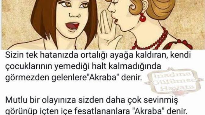 Akrabalarınızı sever misiniz?