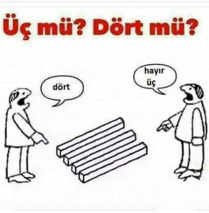 Sence burda 3 'mü 4'mü nesne var?
