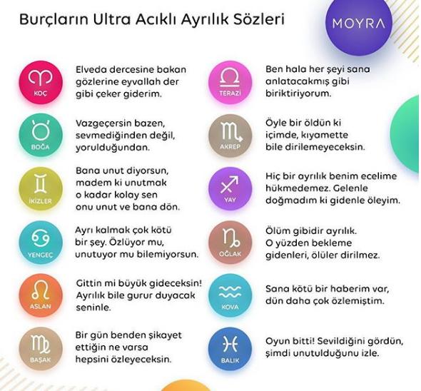 Burçların ultra acıklı ayrılık sözleri nelermiş :(?