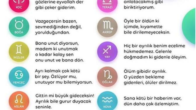 Burçların ultra acıklı ayrılık sözleri nelermiş :(?