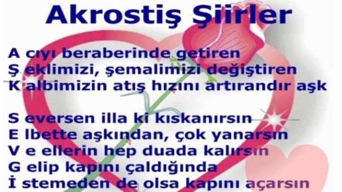 AKROSTİŞ ŞİİR Sevenler Buyursunlar.. En Güzel Akrostiş Şiir Kim yazabilir? Kalbinizin Sesini Duyurur musunuz?