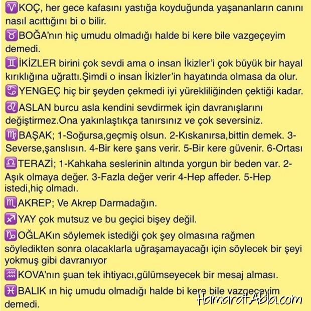 Burçlar hakkında tespitler, sizinki uyuyor mu?