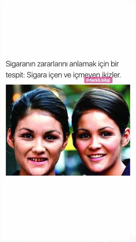 Arkadaşlar bu arkadaşlar 2 lermiş aigara içen ve içmeyen ikizler aradaki farkları görüyorsunuz artık sigarayı bırakırmısınız 😏 ?