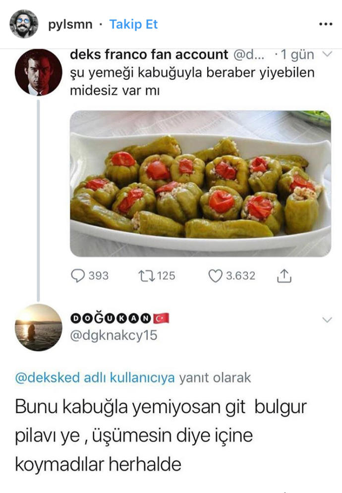 Biber dolması yerken kabuğunu ayırır mısınız?