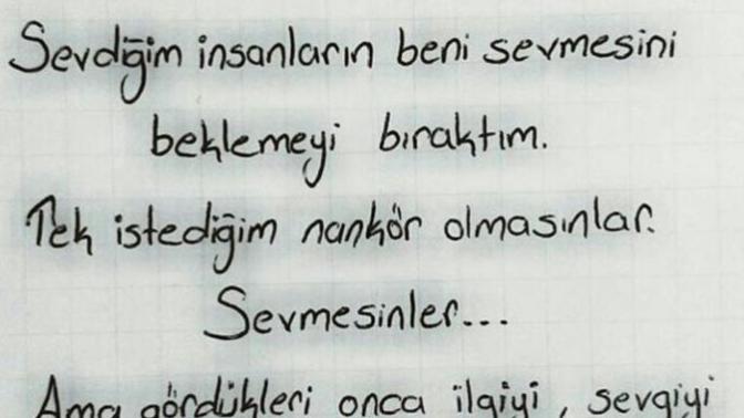 Siz sevmeyi ve sevilmeyi beklemeyi ne zaman bıraktınız neden bıraktınız ?
