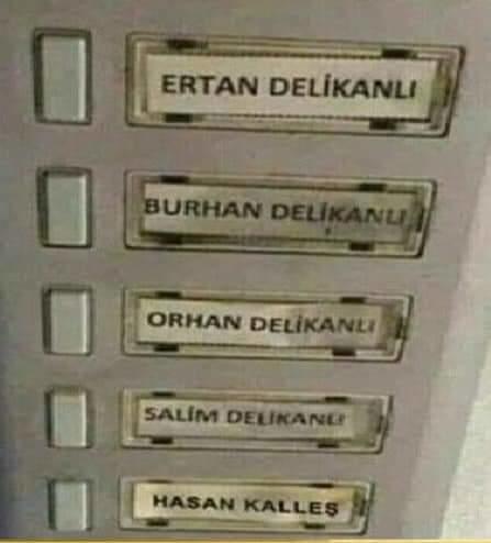 Apartman zili üzerinde babanızın mı yoksa annenizin mi adı yazıyor?
