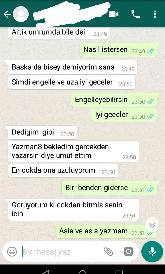 Arkadaslar eskı sevgilim şimdi böyle mesaj attı ne yapsam?