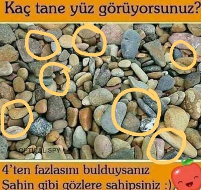 Bu resimdeki yüzleri bulabilir misiniz?