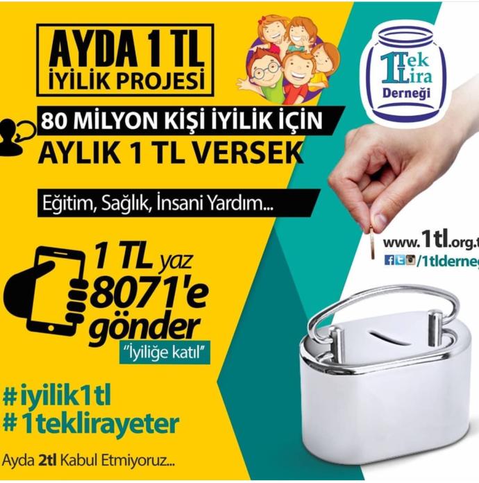 Yoksa siz hala 1TL derneğine üye değil misiniz?