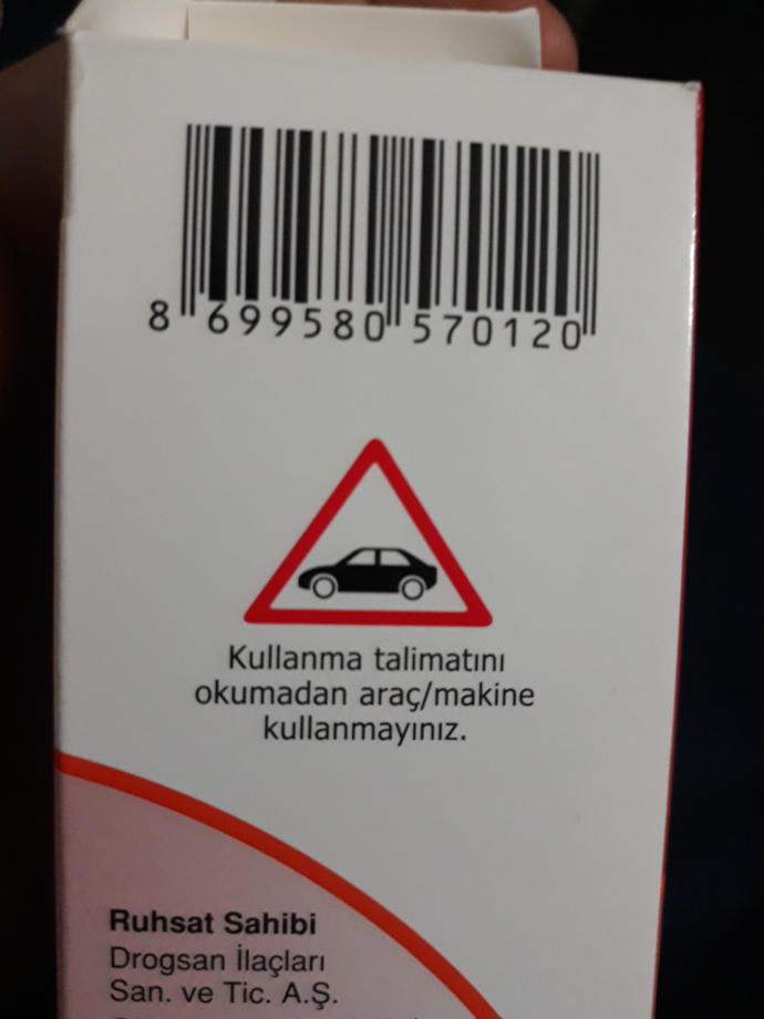 Öksürük şurubunun üstünde araç/makine kullanmayın neden yazıyor olabilir?