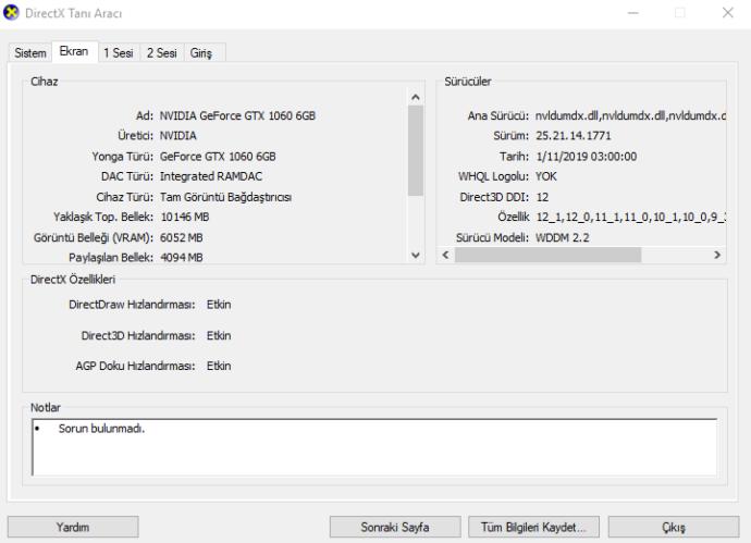Arkadaşlar Yeni Ekran Kartı Aldım Nvidia geforce gtx 1060 ti 6gb Nasıl?