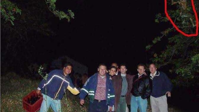 Bu fotoğrafta arkada ağaçta duran şeye cin diyorlar?