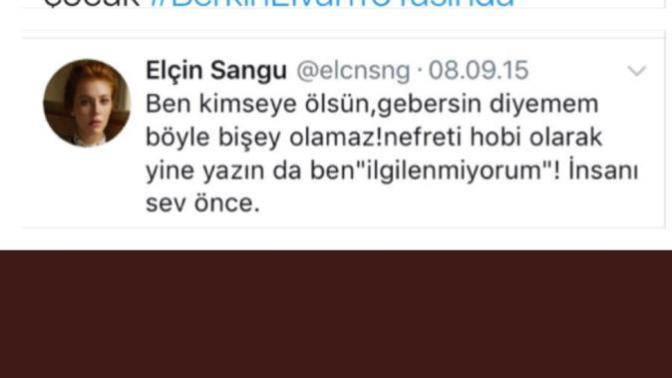 Elçin Sangu'un bu tweetleri hakkında düşünceniz nedir?