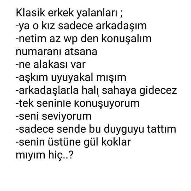 Hadi bir erkek yalanı söyleyin?