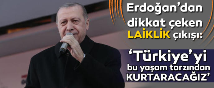 Erdoğan'ın Edirne mitinginde 
