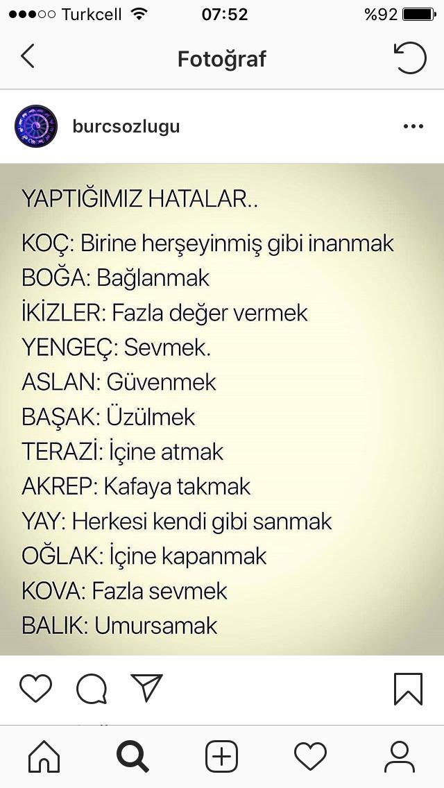Burçların yaptığı hatalar nelermiş:)?