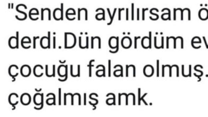 Senden ayrılmam senin için ölürüm diyenler çoktan ölmüşmüdür?
