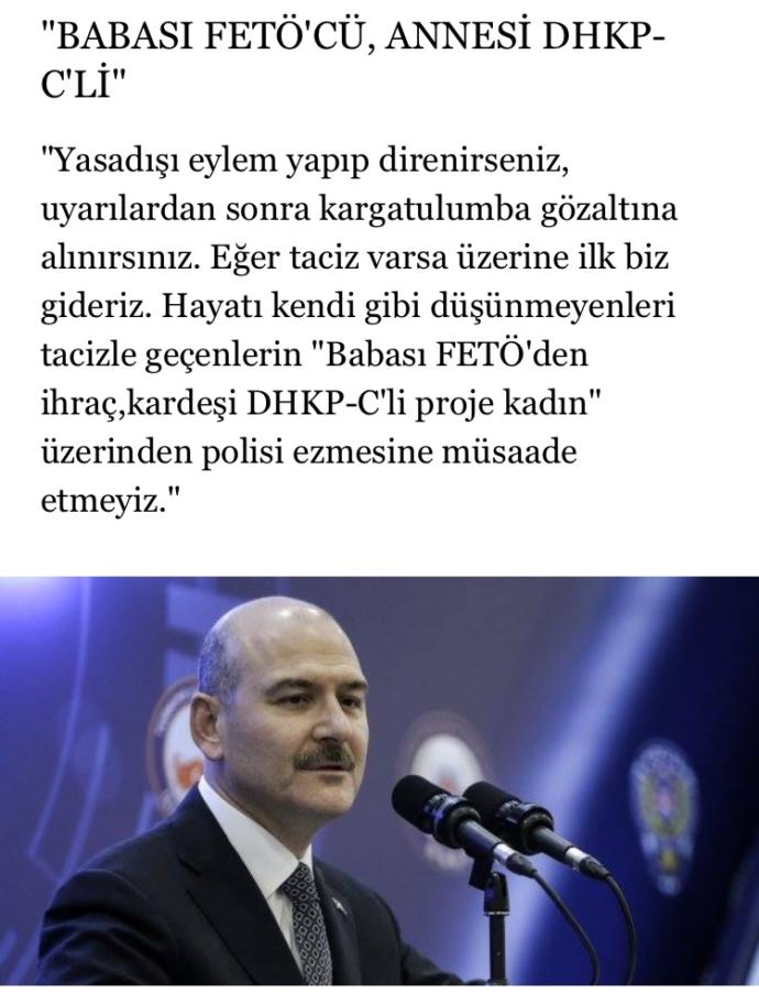 Bakan Soylu, eylemde polis tarafından tacize uğrayan kız öğrencinin ailesinin fetöcü olduğunu söyledi, polisi savundu, haklı mı?