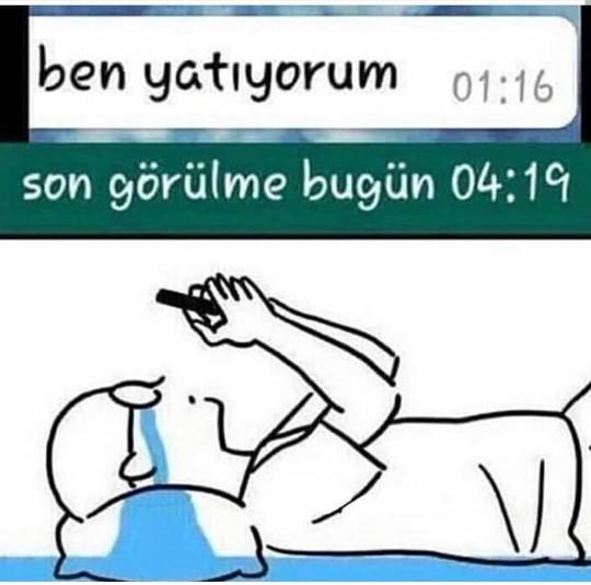 Size uyuyacağım dedikten sonra çevrimiçi olan flört/sevgilinize ne yaparsınız?