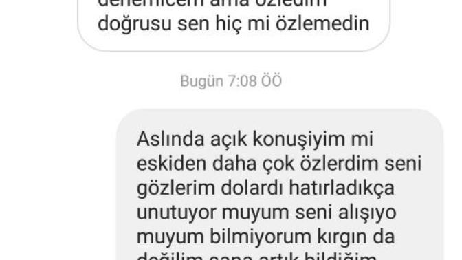 Eski sevgilim özledim yazdı?