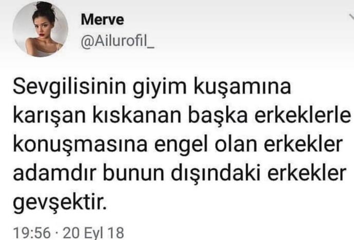 Sevgilisine karışmayan