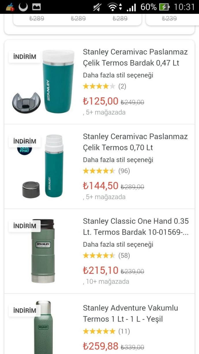 Ucuz stanley termosu nereden bulabilirim?