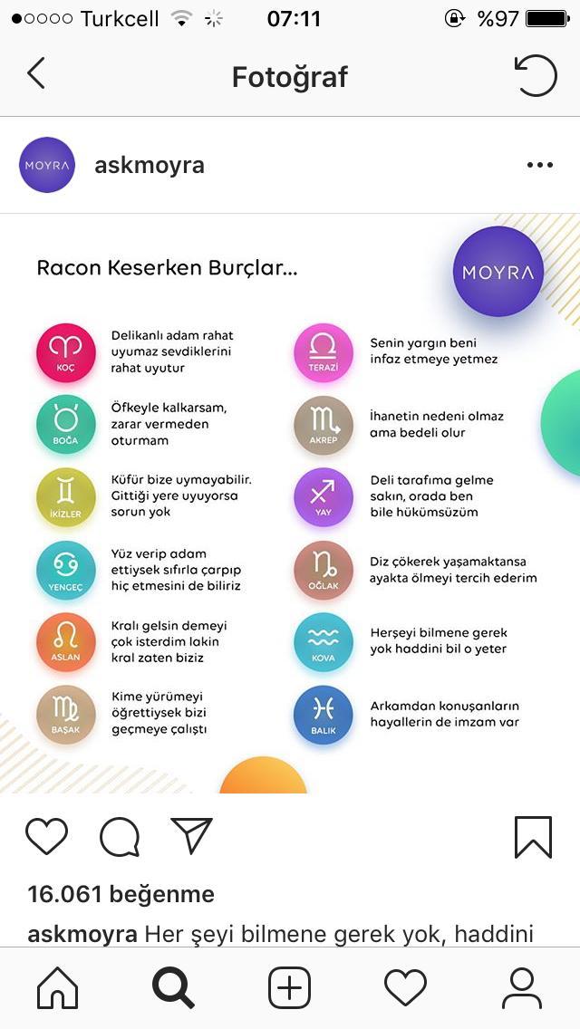 Racon keserken Burçlar beler diyormuş:)?