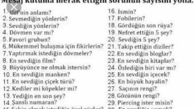 Bana soru sorma hakkın olsaydı ne sorardınız?