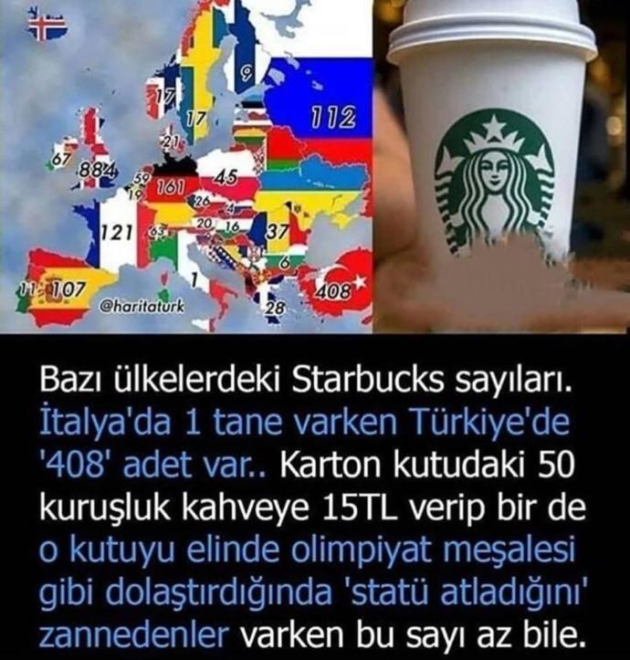 Starbucks Türkiye'de sattığı kahvelere zam yaptı sizce starbucks kahveleri neden bu kadar popüler tercih ediliyor?