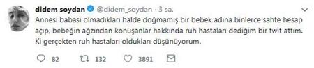 Didem Soydan’dan olay yorum; “Doğmamış bebeğe İnstagram hesabı açmak; ruh hastalığı!” Bu konuda ne düşünüyorsunuz?