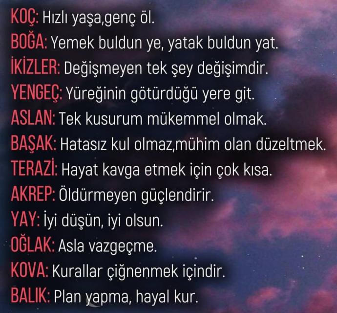 Burcunuzun hayat mottosu neymiş, senin burcun hangisi?