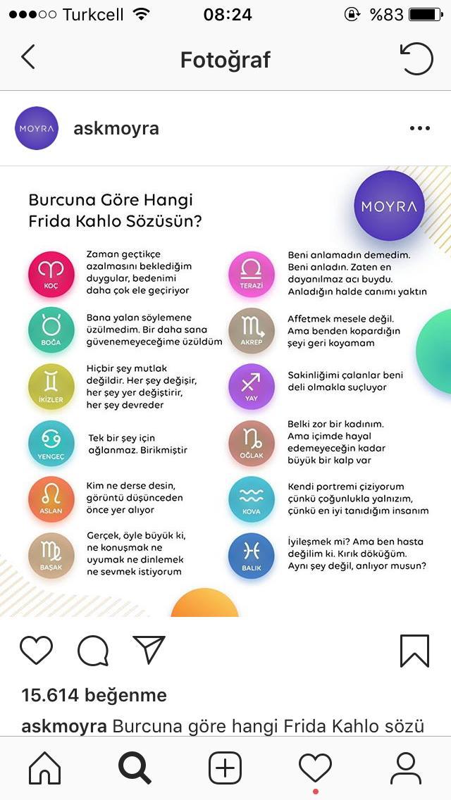 Burcuna göre hangi Frida Kahlo sözüsün :)?