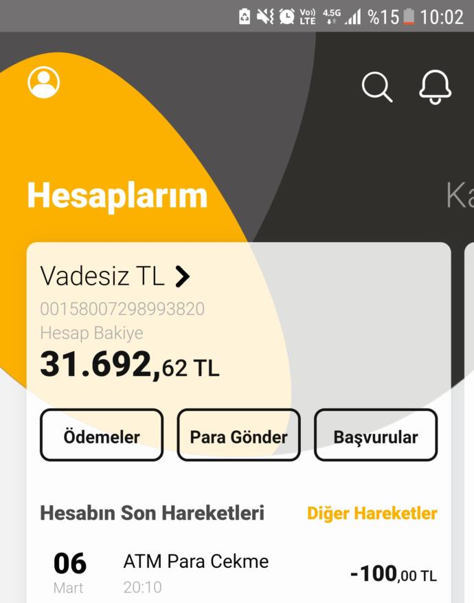 şu an cebinizde veya hesabınızda ne kadar para var?