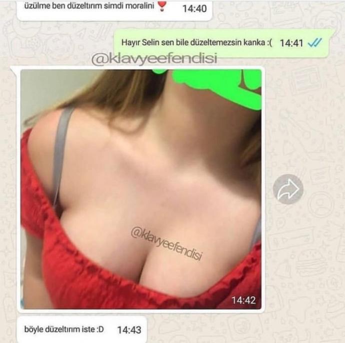 Kankanizin moralini böyle düzeltir mısınız?