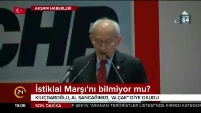 Kemal Kılıçdaroğlu: Korkma! Sönmez bu Şafaklarda yüzen Alçak.., İstiklal Marşını bilmeyen Chp Lideri Ülke yönetebilir mi?