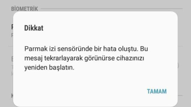 Sammsung c5 Parmak izi sensörü yanıt vermiyor?