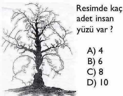Ohaa artık resimde kaç insan yüzü var?