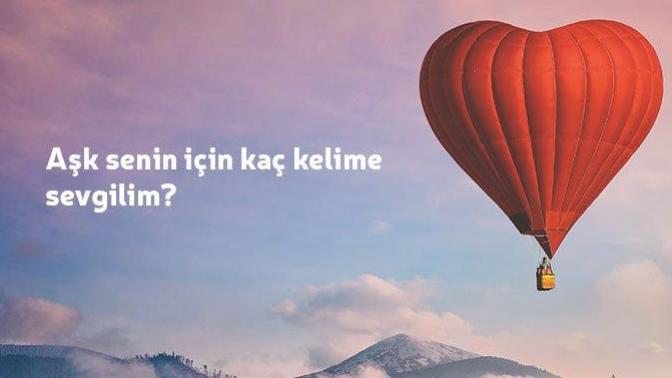 Aşk sizin için kaç kelime?
