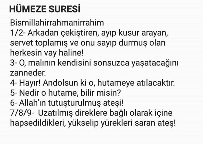 Hümeze Suresi Meali